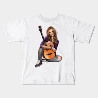 guitarist girl Kids T-Shirt